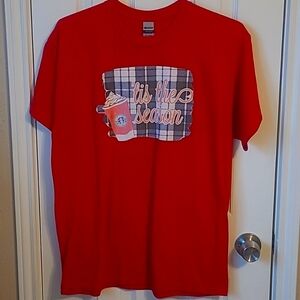 STARBUCKS tis the season t-shirt sz L NWT